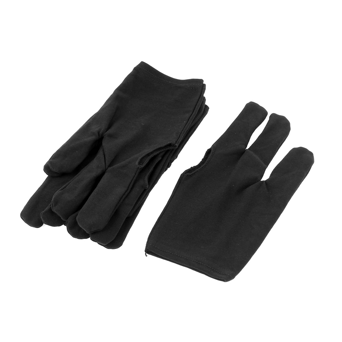 Grey Professional Billiard Left Hand Three Finger Open Fingertip Gloves 