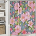 thumbnail image 5 of JRXY Peach Blossom Spring Flowers Shower Curtain, Multiple Sizes White, 5 of 6