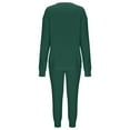 thumbnail image 5 of YUGYXL Plus Size Women 2 Piece Outfits Set Casual Long Sleeve Sweater Knit Pullover Top Leggings Pants Sweatsuit Lounge Sets Green L, 5 of 6
