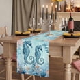 thumbnail image 2 of Table Runners 60 Inches Long Dress Scarves, Coastal Seahorse Blue Farmhouse Kitchen/Dining Table Runner, Small Coffee Tablerunners, Summer Beach Nautical Coral Starfish 13x60 Inch, 2 of 9