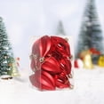 thumbnail image 2 of CuiLiyq Christmas Tree Ornaments, 12 PCS Plastic Starpeach Shaped Christmas Balls, For Family Festivals Wedding Party Ornaments and Christmas Gifts (Red), 2 of 6