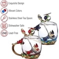 thumbnail image 4 of BTaT- Floral Glass Tea Cups with Lids, Pack of 2, Flower Tea Cups, 4 of 9