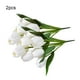 thumbnail image 5 of Yuarrent Ramo de flores artificiales de 9 cabezas, 2 uds., tulipanes de seda falsos, ramo de flores artificiales de mano de tacto Real, arreglos Decoración Cabeza blanca/grande, 5 of 6