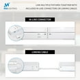 thumbnail image 5 of 1PK 24 inch Linkable LED Under Cabinet Lighting with 5CCT Selectable, Hardwired & Plug-in, 70degree Swivel, Aluminum Material,White Finish,Dimmable with Wall Dimmers, 5 of 6