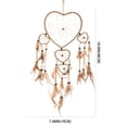 thumbnail image 3 of 19" Traditional Brown Dream Catcher with Feathers Wall or Car Hanging Ornament Five Hearts, 3 of 3