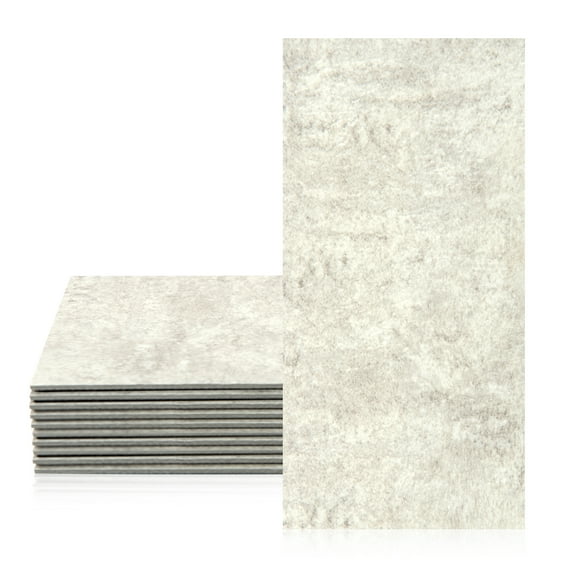 102 PCS 3'' × 6'' Stick on Subway Tile,Backsplash Tile Peel and Stick for Stove Kitchen,Fireplace,Stone White
