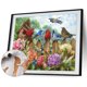 thumbnail image 3 of Pájaros en la cerca del jardín Pintura al óleo por números Kit DIY Pintura sin marco (B3138) Hugtrwg Para estrenar, 3 of 9