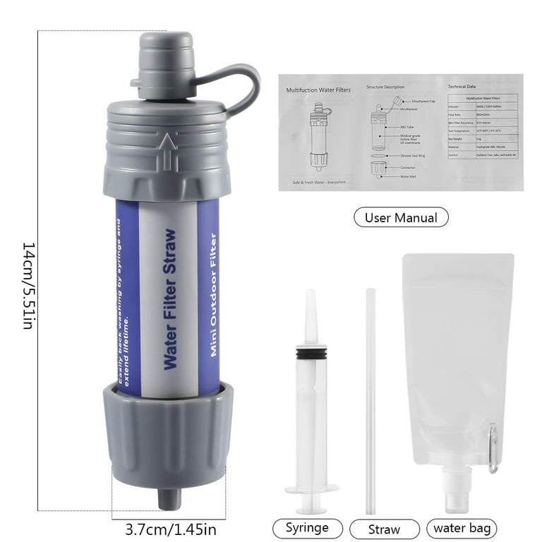 Dropship Portable Water Filter Bottle BPA Free Water Purifier With  Intergrated Filter Straw For Outdoor Camping Hiking to Sell Online at a  Lower Price