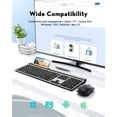 thumbnail image 3 of Samsers Wireless Keyboard and Mouse Combo, Ultra Slim Rechargeable Dual-Mode (Bluetooth 5.0x2 +2.4G) Silent Keyboard and Mouse Set, Multi-Device Full, 3 of 7