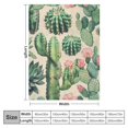 BCIIG Green Cactus Succulent Desert Blanket Colorful Floral Cactus
