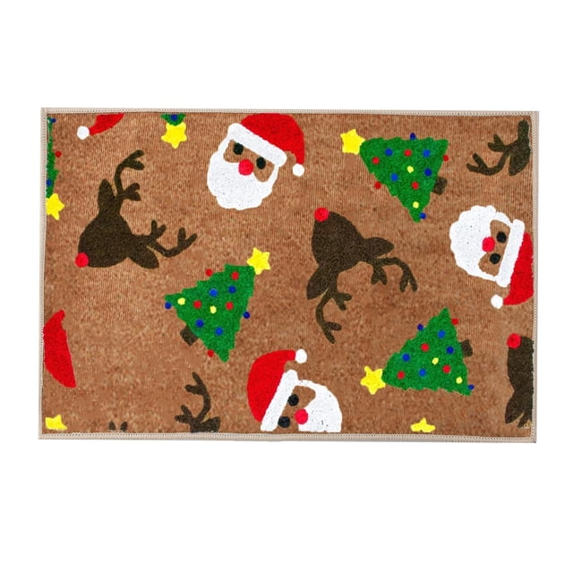 TIELUTT Christmas Letter and Hat Printing Mat Merry Christmas Doormat Room Door Mat Welcome Home Welcome Room Rug Cute Rugs for Living Room Big Throw Blankets Mens Throw Light Throw Blanket for Summe