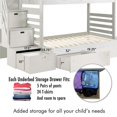 thumbnail image 5 of My Bed Now Everest 2-Drawer Twin-over-Full Wood Bunk Bed with Staircase in White, 5 of 6
