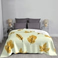 thumbnail image 2 of LNWH Super Soft Flannel Bed Blanket, Cozy Fluffy Warm All Seasons Leaves Foliage Maple Trees Pattern Throw Blankets for Sofa Bedding, 80"x60", 2 of 8