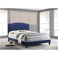 thumbnail image 2 of Navy Velvet Upholstered Panel Bed with Silver Nailhead - Full, 2 of 3