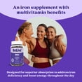thumbnail image 4 of BeLive Iron Gummies - Multivitamin with Iron, Vitamins & Zinc for Blood Oxygen - Grape Flavor, Vegan Supplement for Women, Men & Kids, 4 of 9