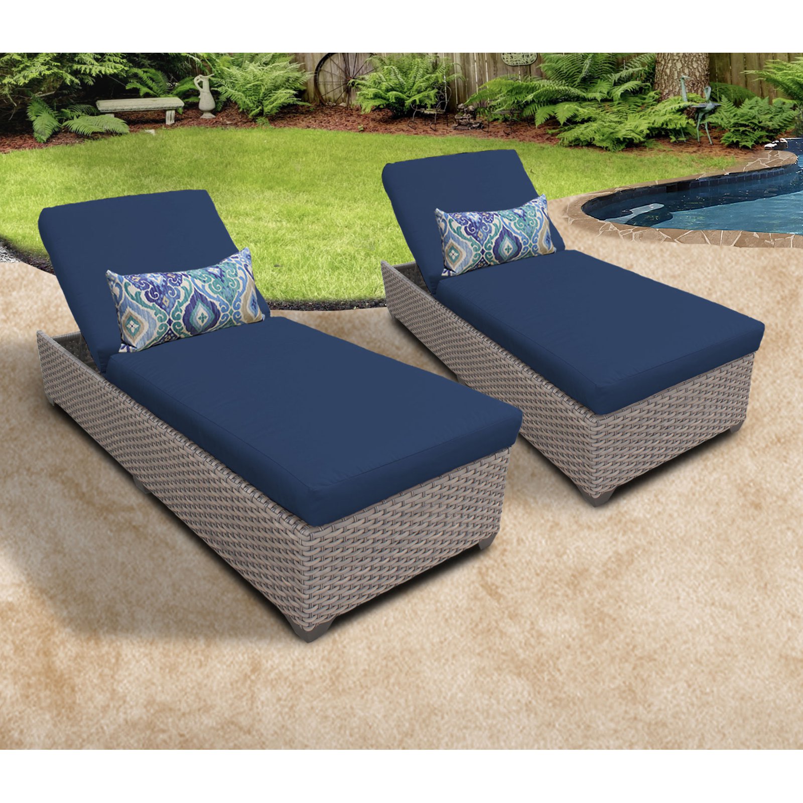Monterey Patio Furniture Wicker Chaise Lounge - image 5 of 7