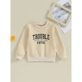 thumbnail image 2 of Bslissey Little Boys Girls Sweatshirt Long Sleeve Letter Print Hoodie Toddler Crew Neck Loose Pullovers Kids Casual Tops for Daily Life 3T 4T 5T 6T 7T, 2 of 8