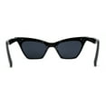 thumbnail image 4 of Womens Gold Metal Eyebrow Square Cat Eye Horn Rim Sunglasses All Black, 4 of 4
