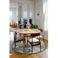 thumbnail image 3 of Moynesa 4'Round Moroccan Trellis Washable Rugs - Non-Slip Round Rug 4ft Ultra-Thin Small Circle Rugs for Entryway Vintage Soft Throw Rug Carpet for Kitchen Bedroom Nursery Bathroom Gray, 3 of 7