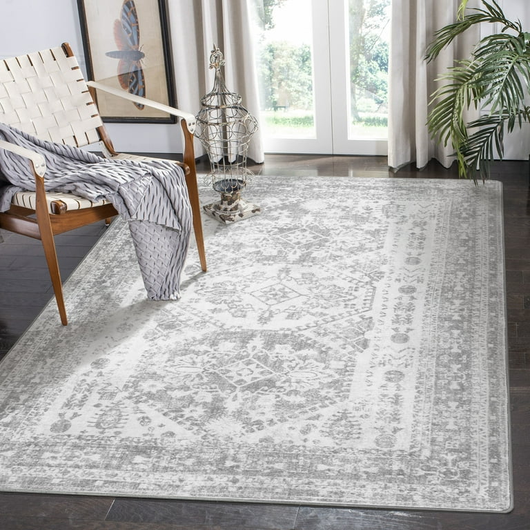 Vamcheer Vintage Washable Area Rug 5x7 - Classic Chenille Rugs for Living  Room Bedroom Dining Room Traditional Carpet for Office Kitchen Non Slip