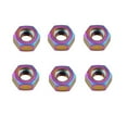 thumbnail image 2 of Wanyifa Titanium Nuts M4 M5 M6 M8 Hex Nut for Bike Motorcycle Car Boat,M4,Rainbow,6 Pcs, 2 of 4