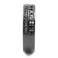 thumbnail image 3 of IP Light Black (IP Gun) Stainless Steel Ring with Top Grade Crystal in Black Diamond for Women Black Diamond Stone Color Style TK2799 Size 5, 3 of 3