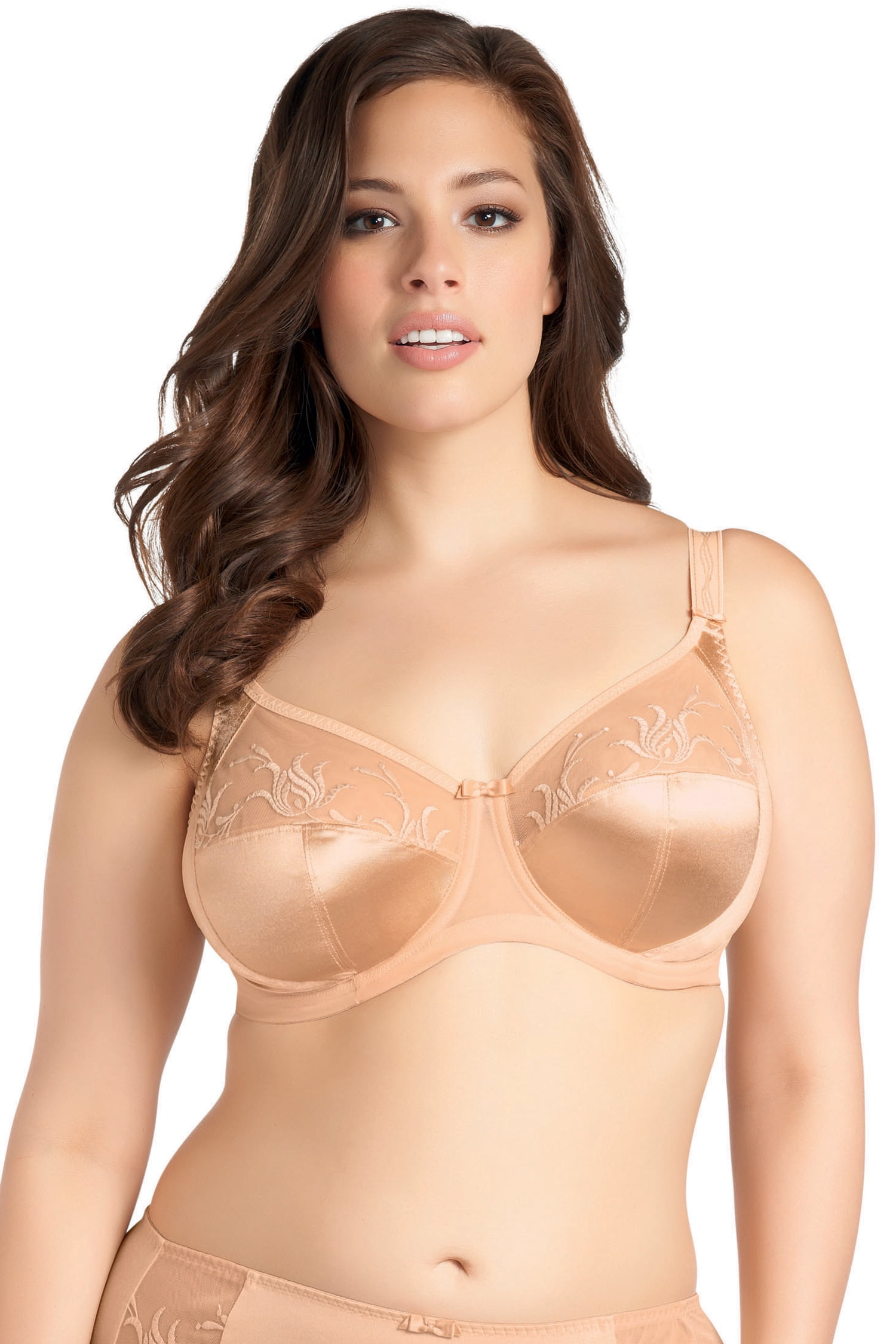 Elomi Womens Caitlyn Underwire Side-Support Bra, 38HH, Nude 