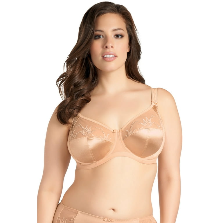 Elomi Womens Caitlyn Underwire Side-Support Bra, 40H, Nude