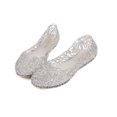 thumbnail image 1 of Guardurnaity 1 par de sandalias de mujer, zapatos de gelatina transpirables informales de verano de cristal a la moda, calzado de malla de compras para Calzado Tamaño 37 Plata Guardurnaity AP012373-07, 1 of 6