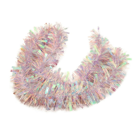 geerera 6FT Christmas Tinsel Garland, Metallic Twist Glitter Garland, Xmas Tree Hanging Wreath Decor, for Staircase Railing, Banister Display, Indoor Outdoor Ornament