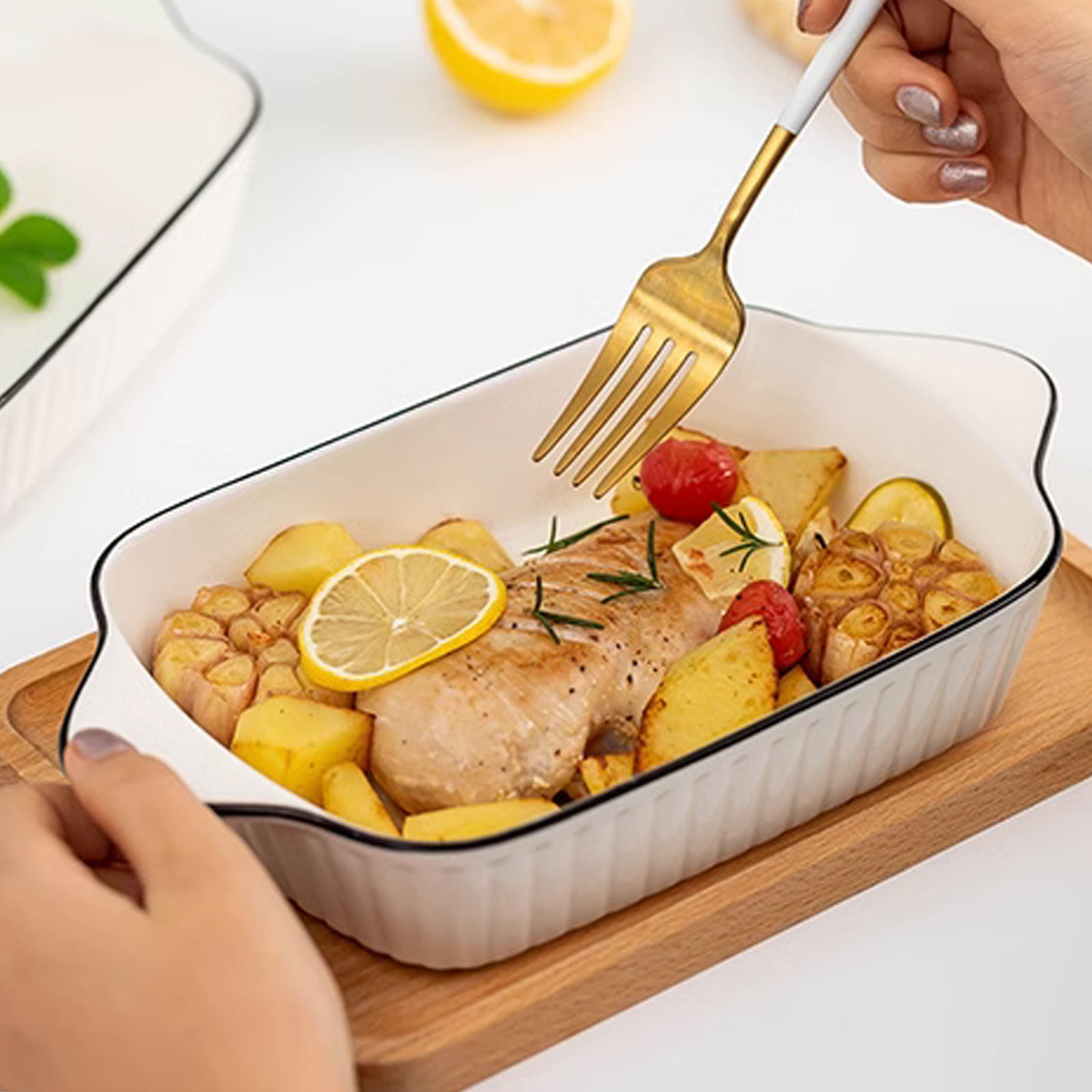 Ceramic Corningware 9x13 Baking Dish With Lid Corningware