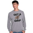 thumbnail image 5 of Get a Grip Golfing Golfer Joke Funny Long Sleeve TShirt Men Women Brisco Brands L, 5 of 6