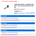 thumbnail image 2 of Combination Switch - Compatible with 2007 - 2014 Chevy Silverado 2500 HD 2008 2009 2010 2011 2012 2013, 2 of 2