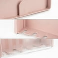 thumbnail image 4 of DODAMOUR Toothbrush Holder Wall Mounted with Cover for Bathroom, 5 Slots Self Adhesive Toothbrush Holder, Shower RV Mirror Toothbrush Storage Organizer Rack for Dorm, Cabinet (Pink), 4 of 6