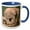 Blue/White, variant on 3drose, South Africa, Addo Elephant Np, Baby Elephant-af42 Pso0143 - Paul Souders, 11oz Two-tone Yellow Mug