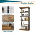 thumbnail image 3 of 6-Tier Roman Column Bookshelf | Vintage Glam Bookcase for Living Room & Office, 3 of 7