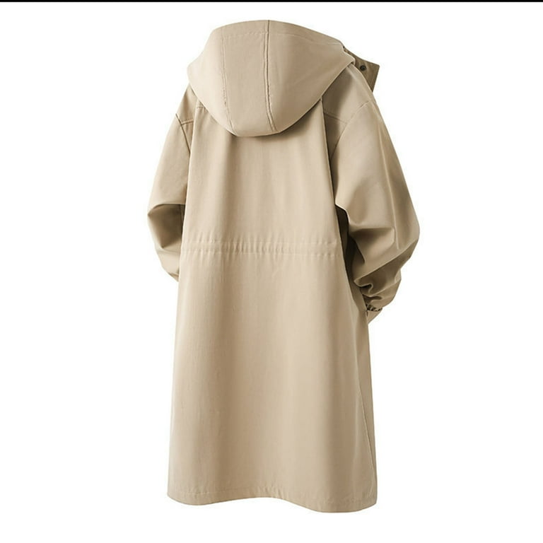 Zedker Winter Pea Coat for Men Wool Blend Trench Coat Windproof