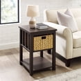 thumbnail image 2 of 18" Mission Storage End Table with PVC Rattan Basket in Espresso, 2 of 4