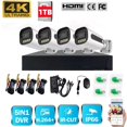 4CH NVR 5MP Wired 4K Camera Security System IP Night Vision CCTV 1TB