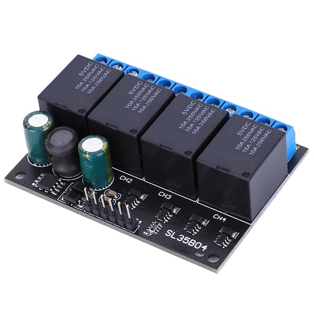 Relay Module Relay Module Switch SL35B04 12V 4 Channel Relay Module Bistable Self Locking Relay Module Low Level Control Switch ANGGREK 4 Channel Relay Module