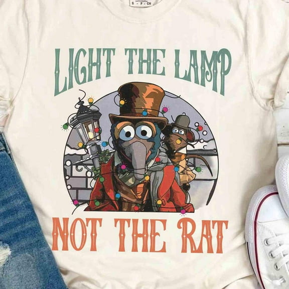 Muppet Christmas Carol Gonzo Rizzo Light The Lamp Not The Rat Shirt, Disney Mickey;S Very Merry Xmas Party Tee, Disneyland Holiday Trip Gift