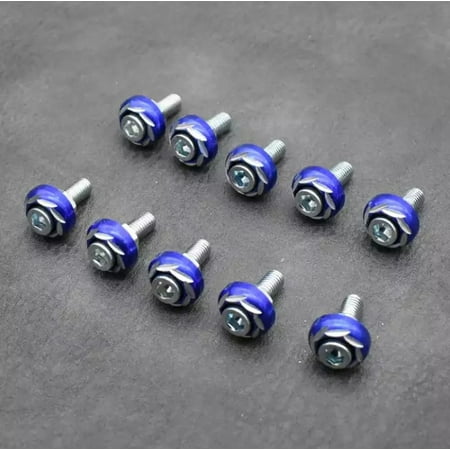

GloryStar Universal Screw Nut Alloy Color Plate Coverset Cowling Motorcycle Aluminum Washer Body Cover Skru