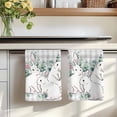 thumbnail image 7 of Easter Bunny Kitchen Towels Set of 4, Eucalyptus Leaves Rabbits Country Grey Plaid Absorbent Dish Towels for Kitchen, Microfiber Hand Towel, Quick Drying Tea Towel for Cleaning Decorative Dishcloths, 7 of 7