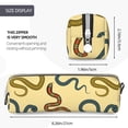 thumbnail image 3 of Pofeuu Various Snake Print Leather Pencil Case, Leather Pencil Pouch Large Capacity, Big Pencil Pouch with Zipper Vintage Pen Bag Fountain Pen Holder, 3 of 7