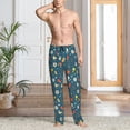 thumbnail image 2 of Wukai Sports Ball Mens PJ Pajama Pants|Sleepwear Plaid PJs with Pockets|Men's Lightweight Open-Hem Lounge Pants-Medium, 2 of 6