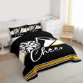 thumbnail image 3 of Homewish Sport Cheerleading 2pcs Bedding Comforter Set For Kids Children Teens Girls,Geometric Stripes Twin Comforter Sets,Girly Dreamy Dance Breathable Bedding Set,Luxury Bedroom Decor,Reversible, 3 of 8