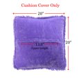 thumbnail image 4 of PiccoCasa 2Pcs Decorative Throw Pillow Cover Faux Fur Cushion Cover, Purple 2pcs，20"x20", 4 of 6