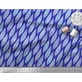 thumbnail image 2 of Soimoi Blue Cotton Poplin Fabric Artistic Waves Abstract Print Fabric by the Yard 56 Inch Wide, 2 of 3