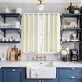 thumbnail image 2 of Curtains 63 Inch Length 2 Panels, Cream White Stripe Grommets Window Treatment Curtain, Modern Rustic Vertical Striped Thermal Curtains Drapes for Living Room/Bathroom, 2 of 9