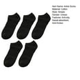 thumbnail image 7 of Waroomhouse 5 Pairs Simple Unisex Ankle Socks Women Men Low Cut Short Socks Anti-slid Athletic Running Casual Invisible Liner Socks, 7 of 7